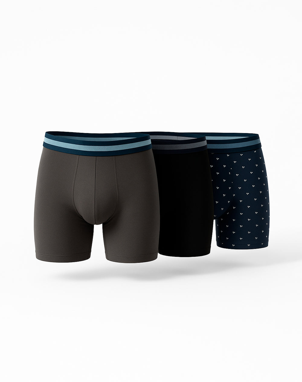 Bóxer medio panel amplio x3unds surtido