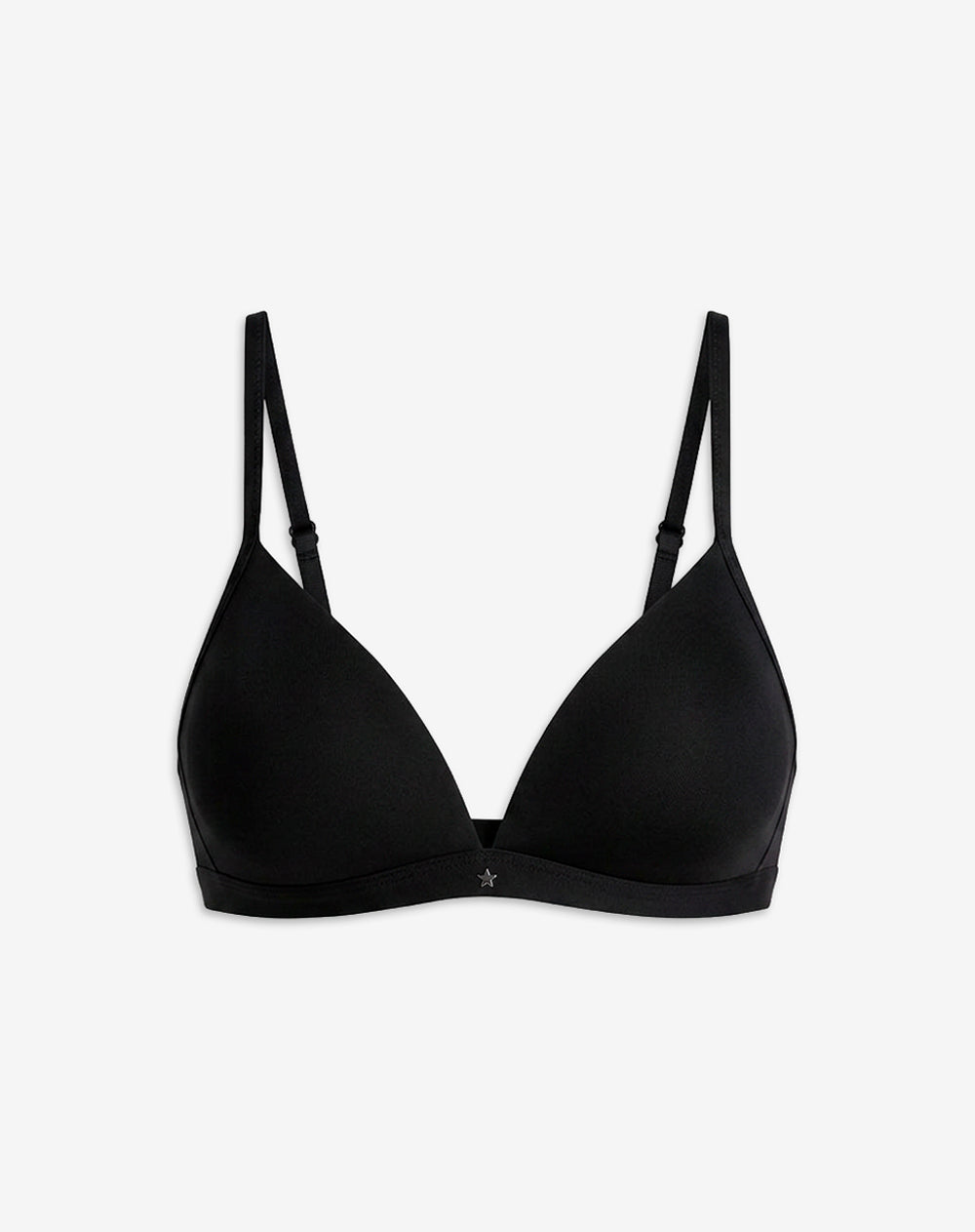 Brasier soporte medio microfibra sin arco negro
