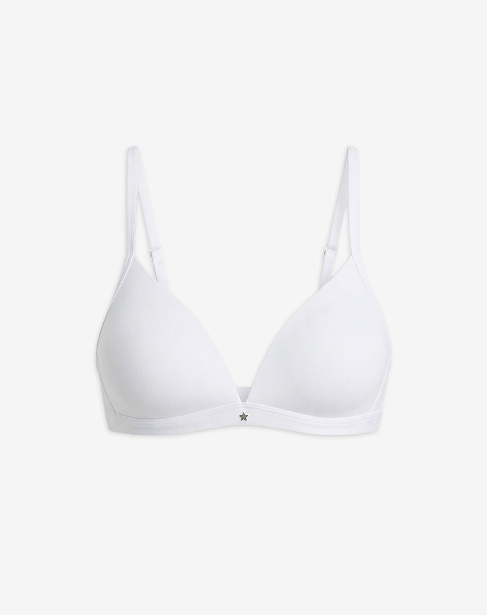 Brasier soporte medio microfibra sin arco blanco