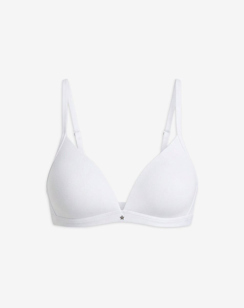 Brasier soporte medio microfibra sin arco blanco