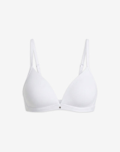 Brasier soporte medio microfibra sin arco blanco