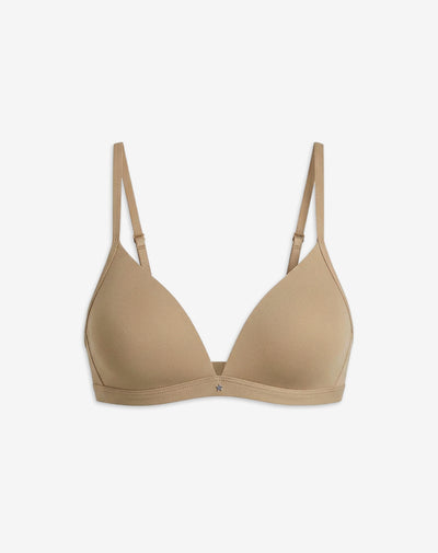 Brasier soporte medio microfibra sin arco habano