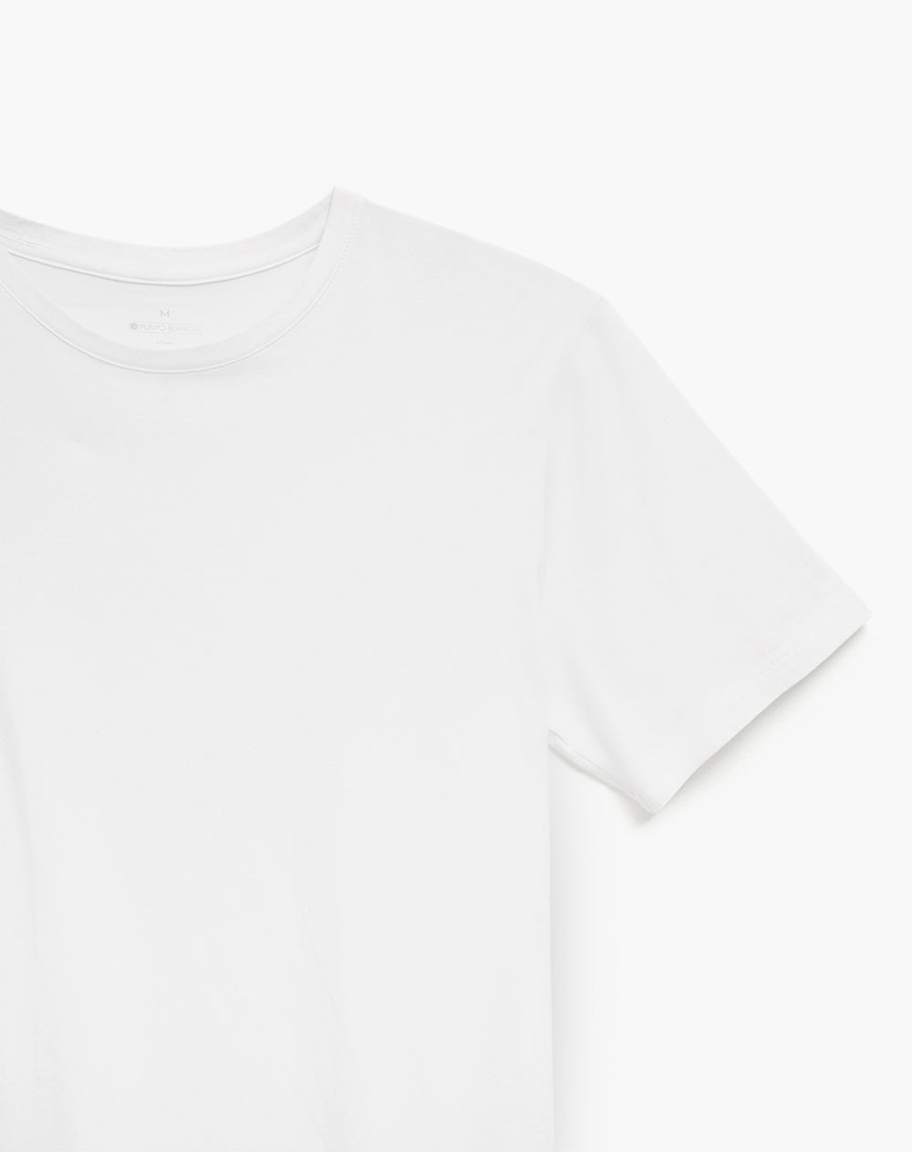 Camiseta algodón pima blanca hombre