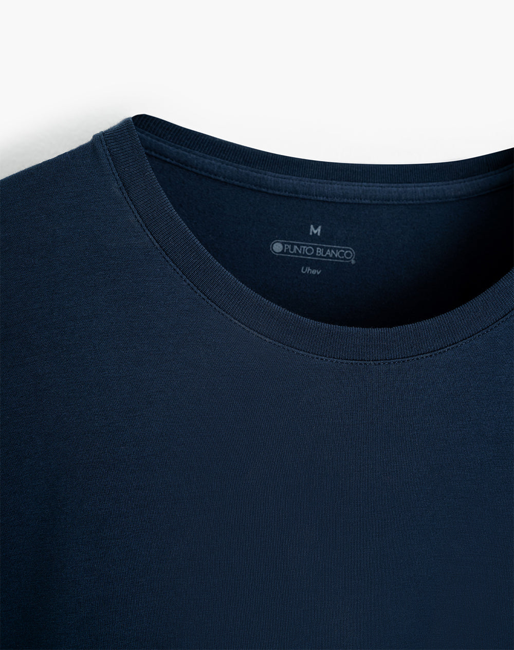 Camiseta algodón pima azul hombre