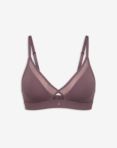 Top soporte medio microfibra morado