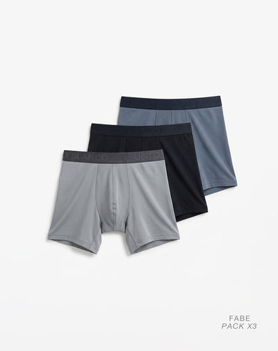 Bóxer deportivo largo microfibra x3unds surtido