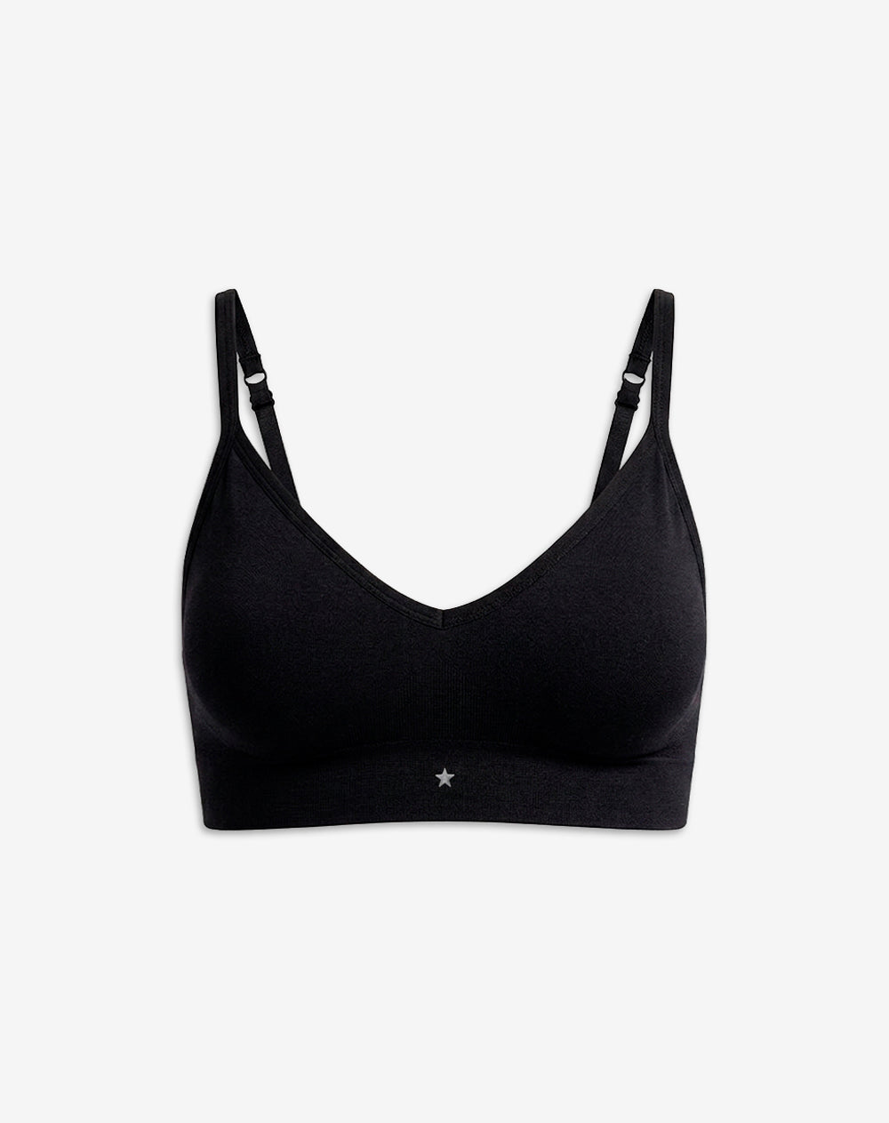 Top soporte medio seamless copas removibles negro