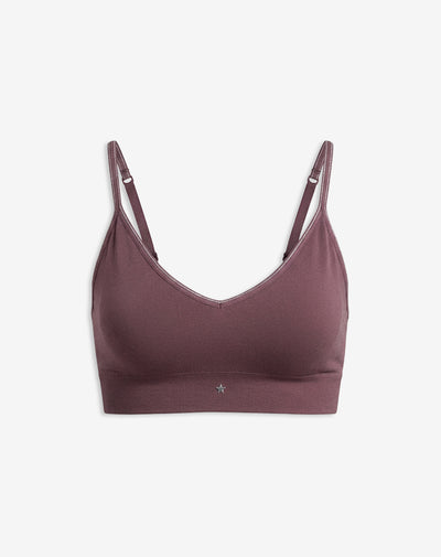 Top soporte medio seamless copas removibles morado