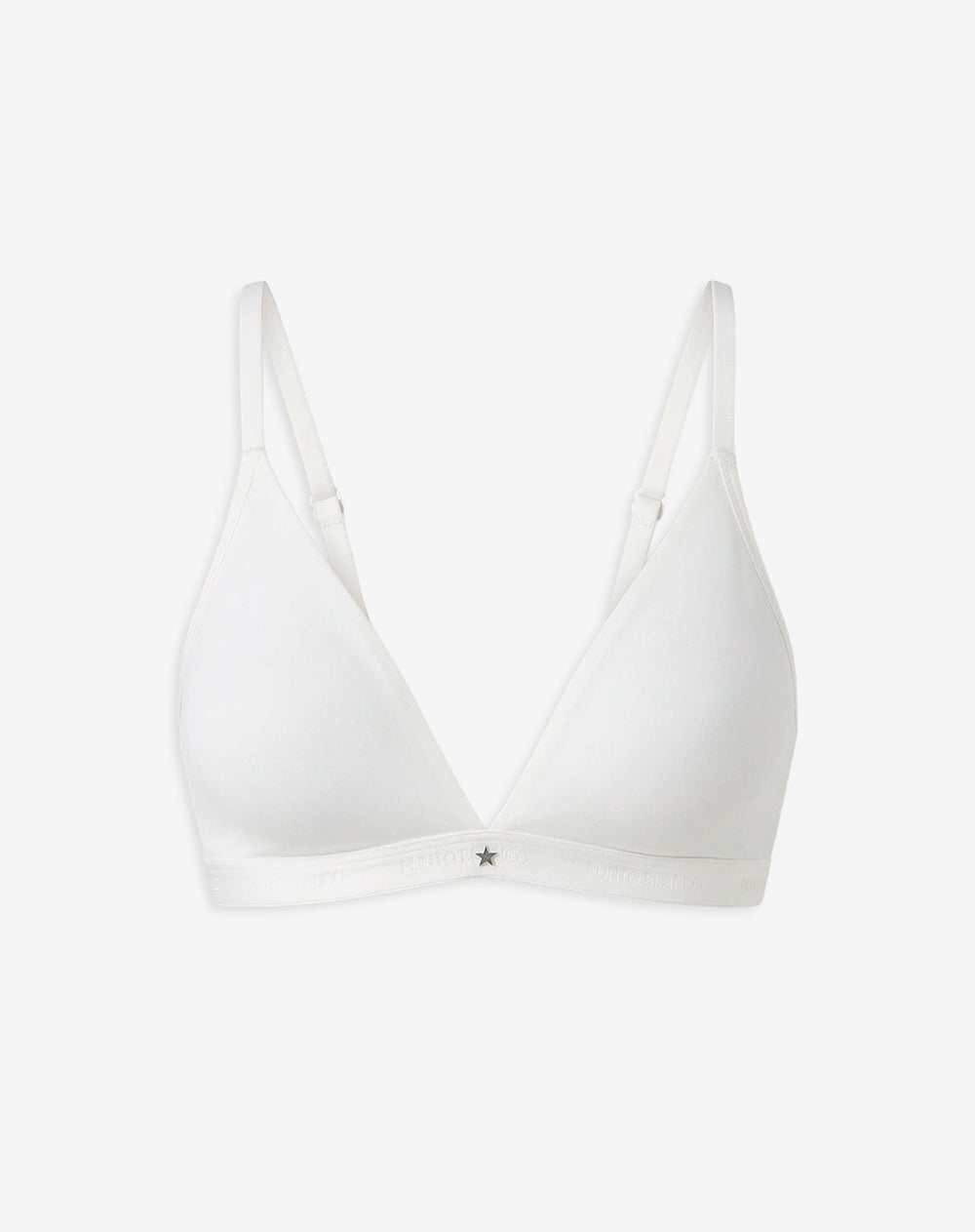 Top soporte medio microfibra copas removibles blanco