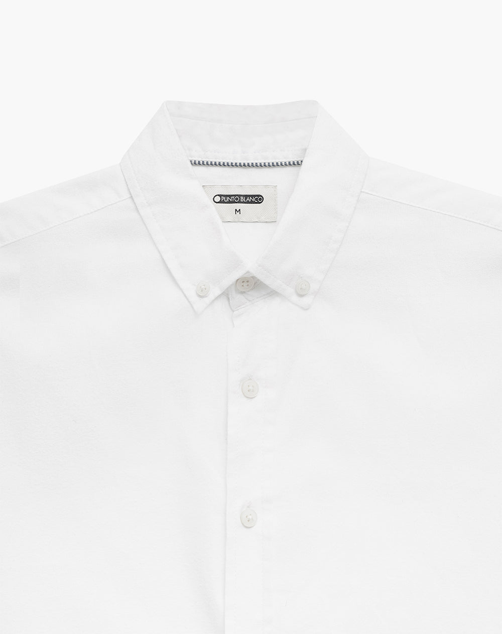 Camisa manga larga slim algodón blanca hombre