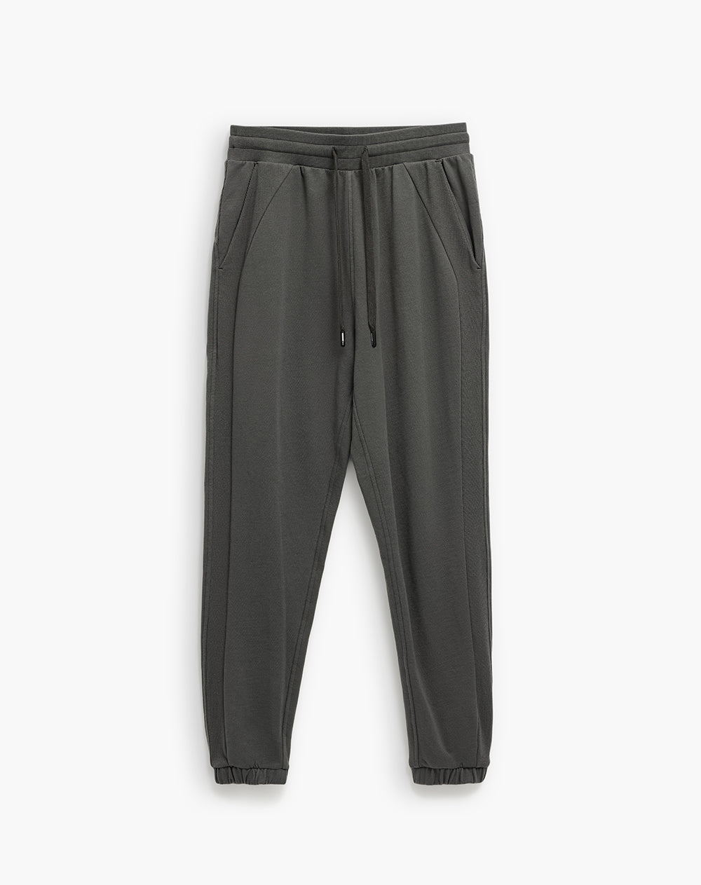 Pantalón regular fit tiro alto gris