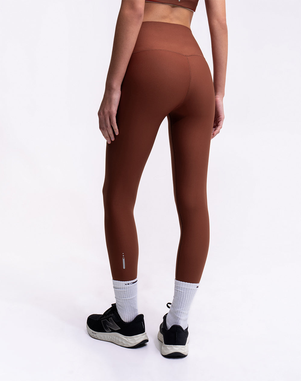Legging deportivo control abdomen terracota mujer