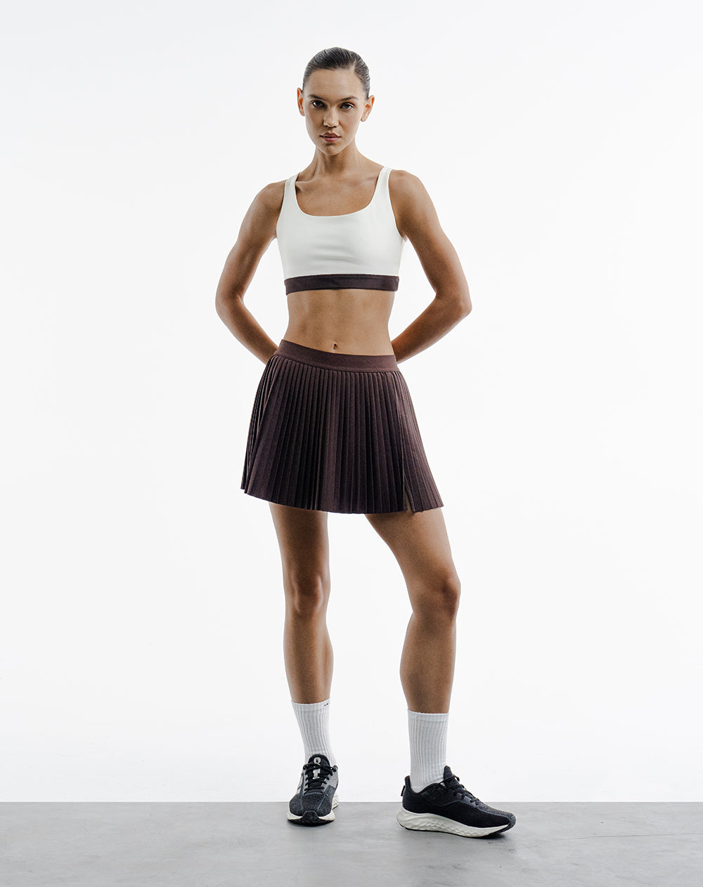 Falda de tenis ciclista interno café mujer