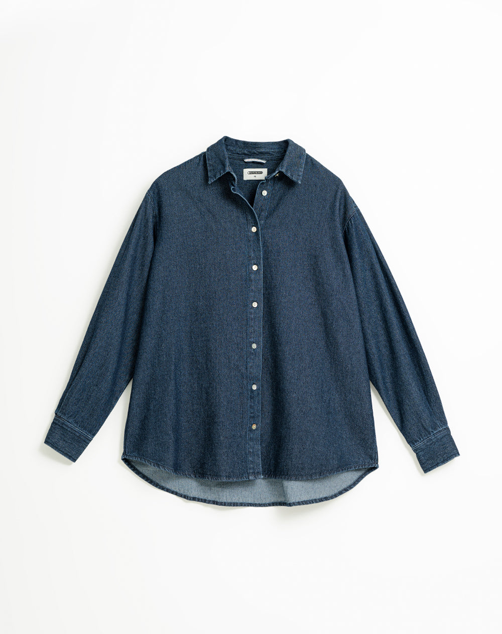 Camisa manga larga oversize denim mujer