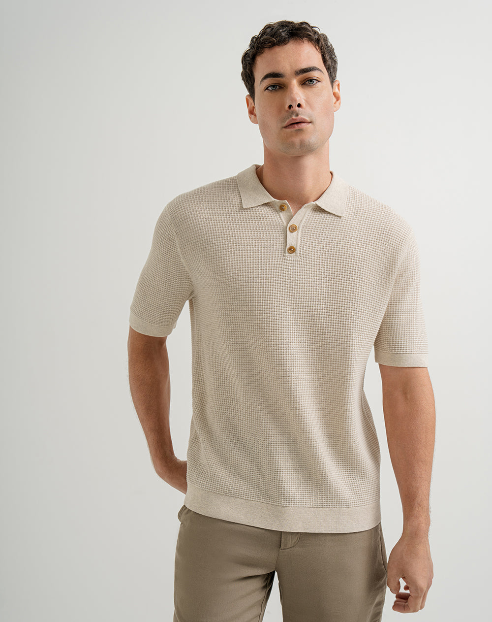 Polo regular tejido de punto algodón habana hombre