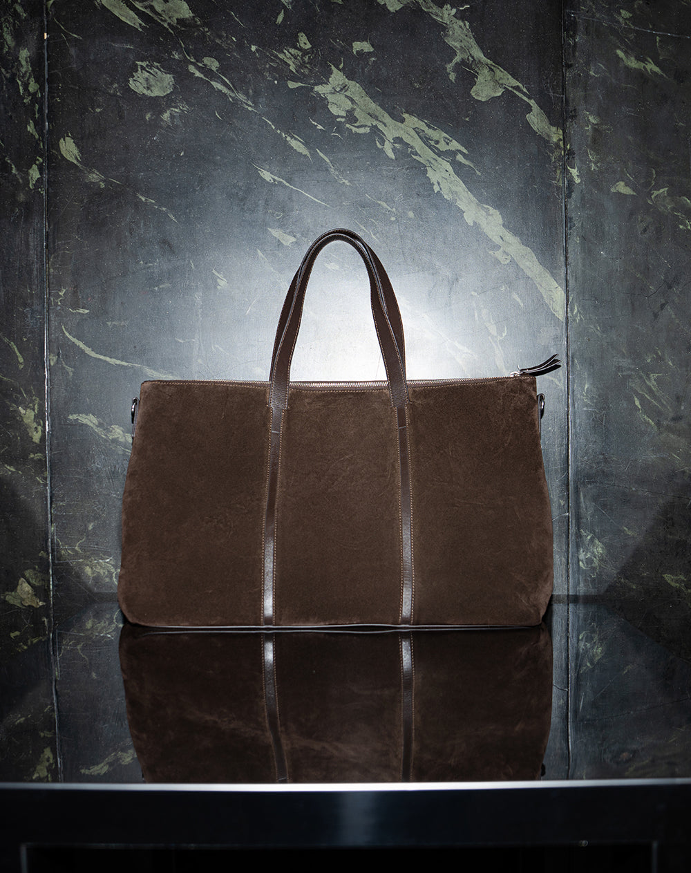 Bolso tipo maletín cuero café