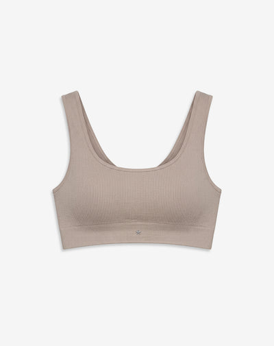 Top soporte medio seamless café