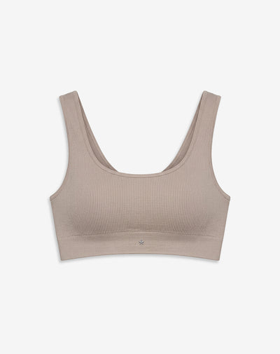 Top soporte medio seamless café