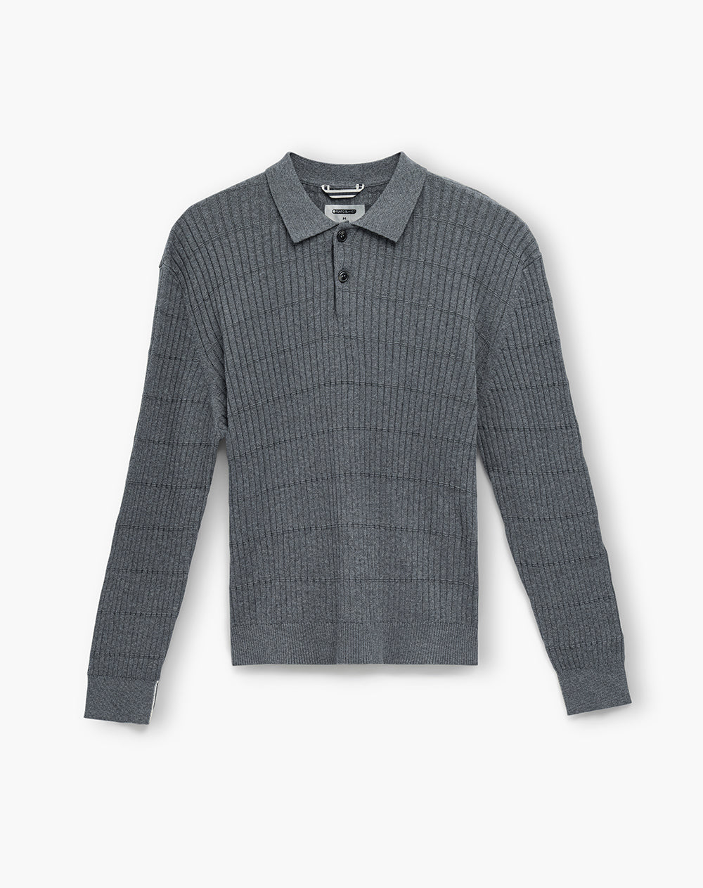 Suéter regular tejido de punto gris hombre