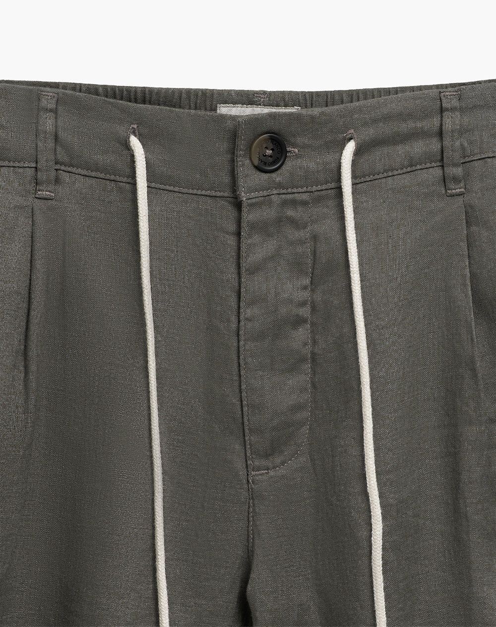 Bermuda regular lino verde hombre