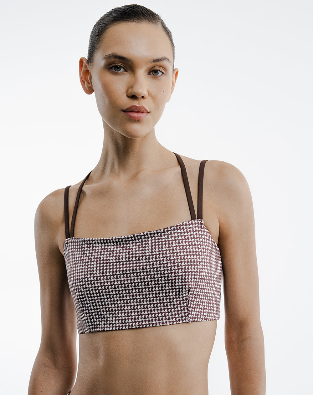 Top deportivo soporte medio control humedad estampado