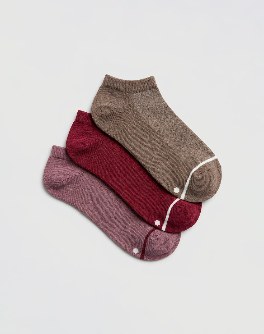 Medias casuales mujer tobillera corta x3unds