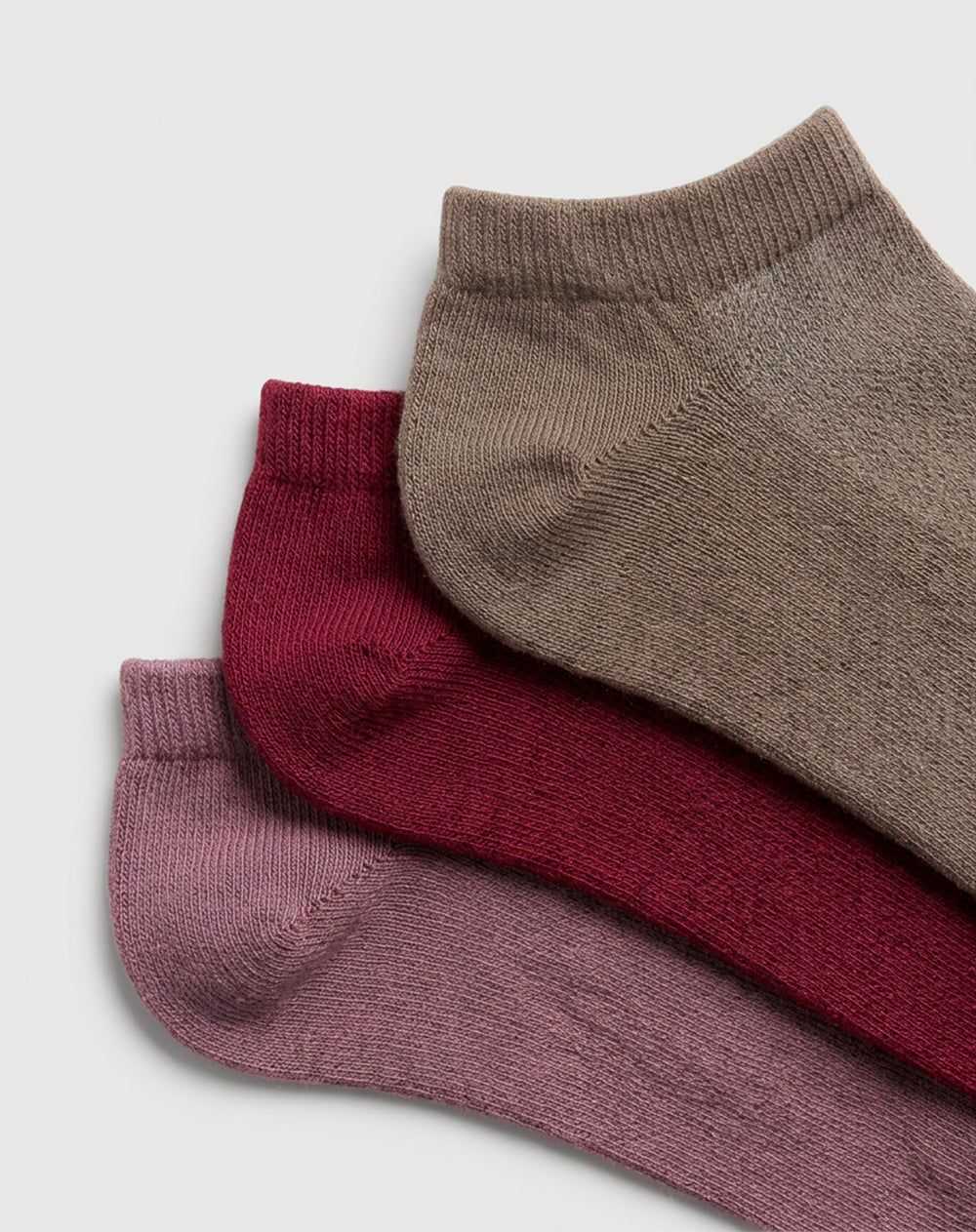 Medias casuales mujer tobillera corta x3unds
