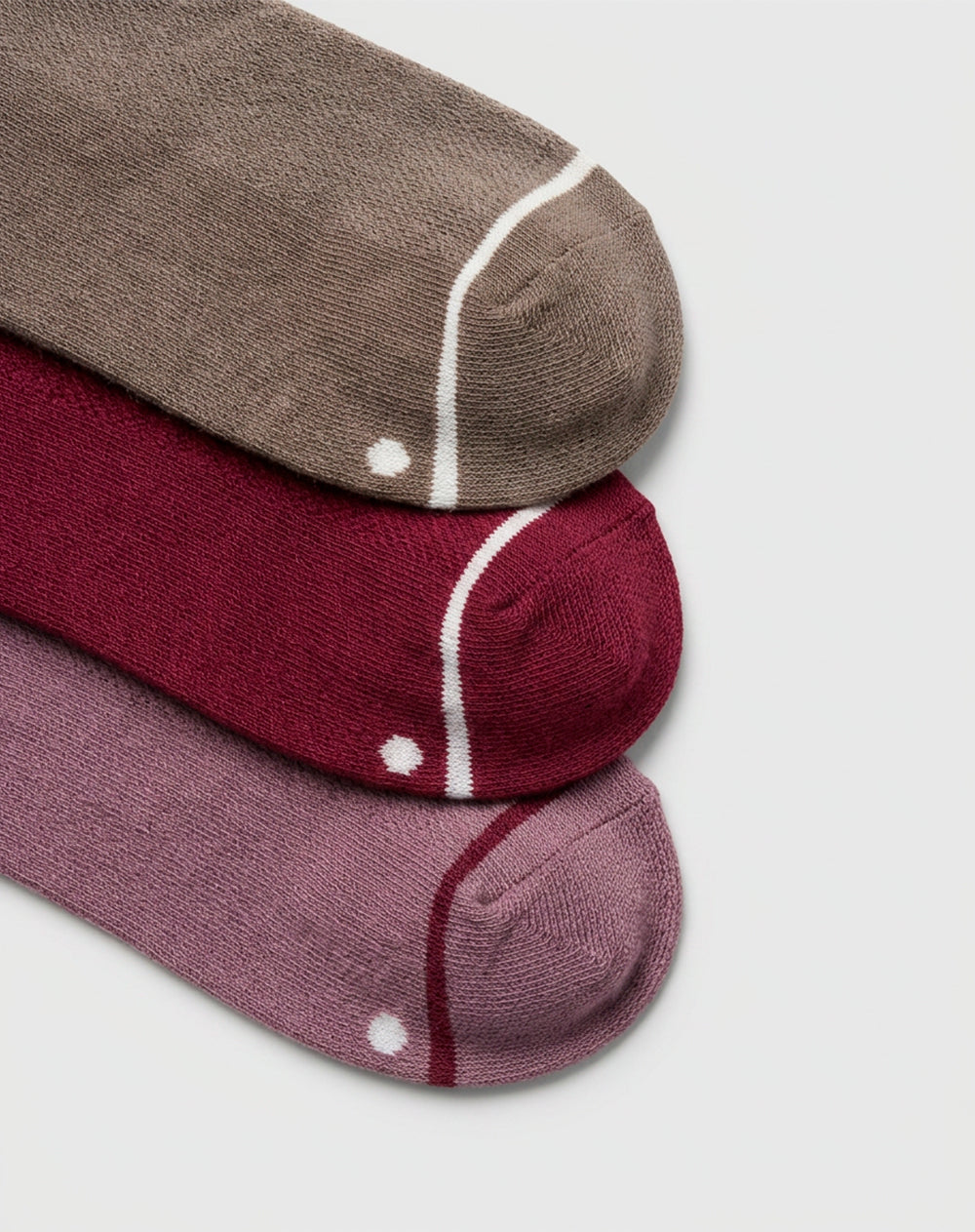 Medias casuales mujer tobillera corta x3unds