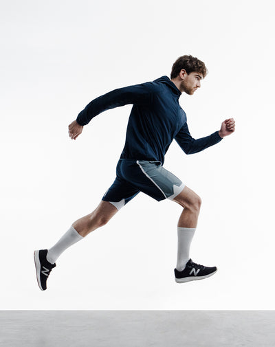 Pantaloneta deportiva ciclista interno azul hombre