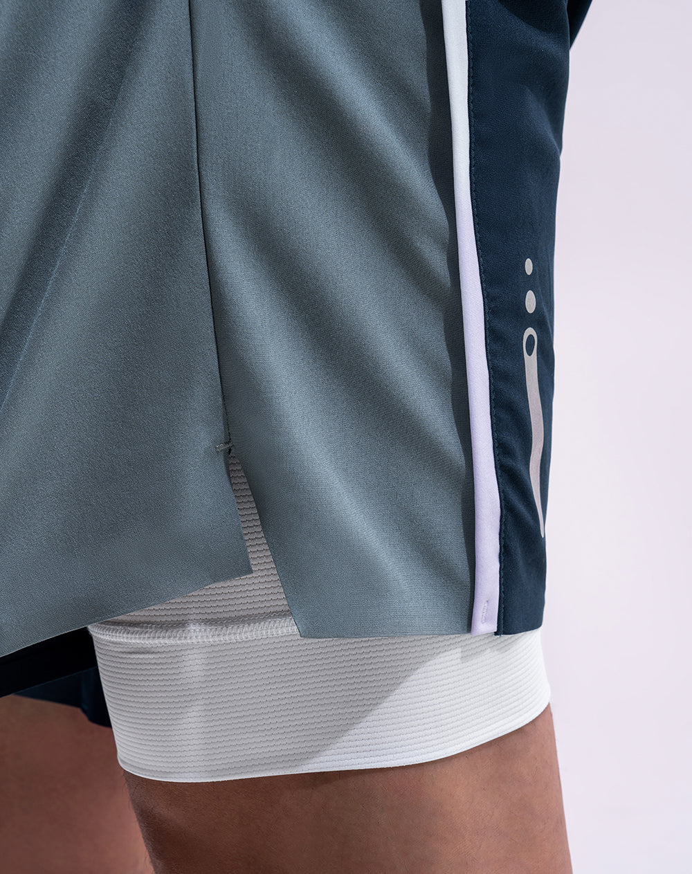 Pantaloneta deportiva ciclista interno azul hombre