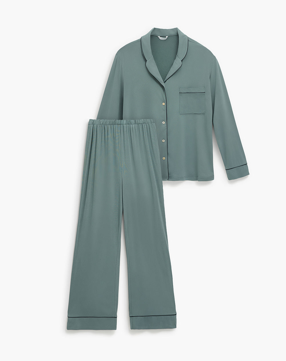 Camisa + pantalón de pijama verde mujer