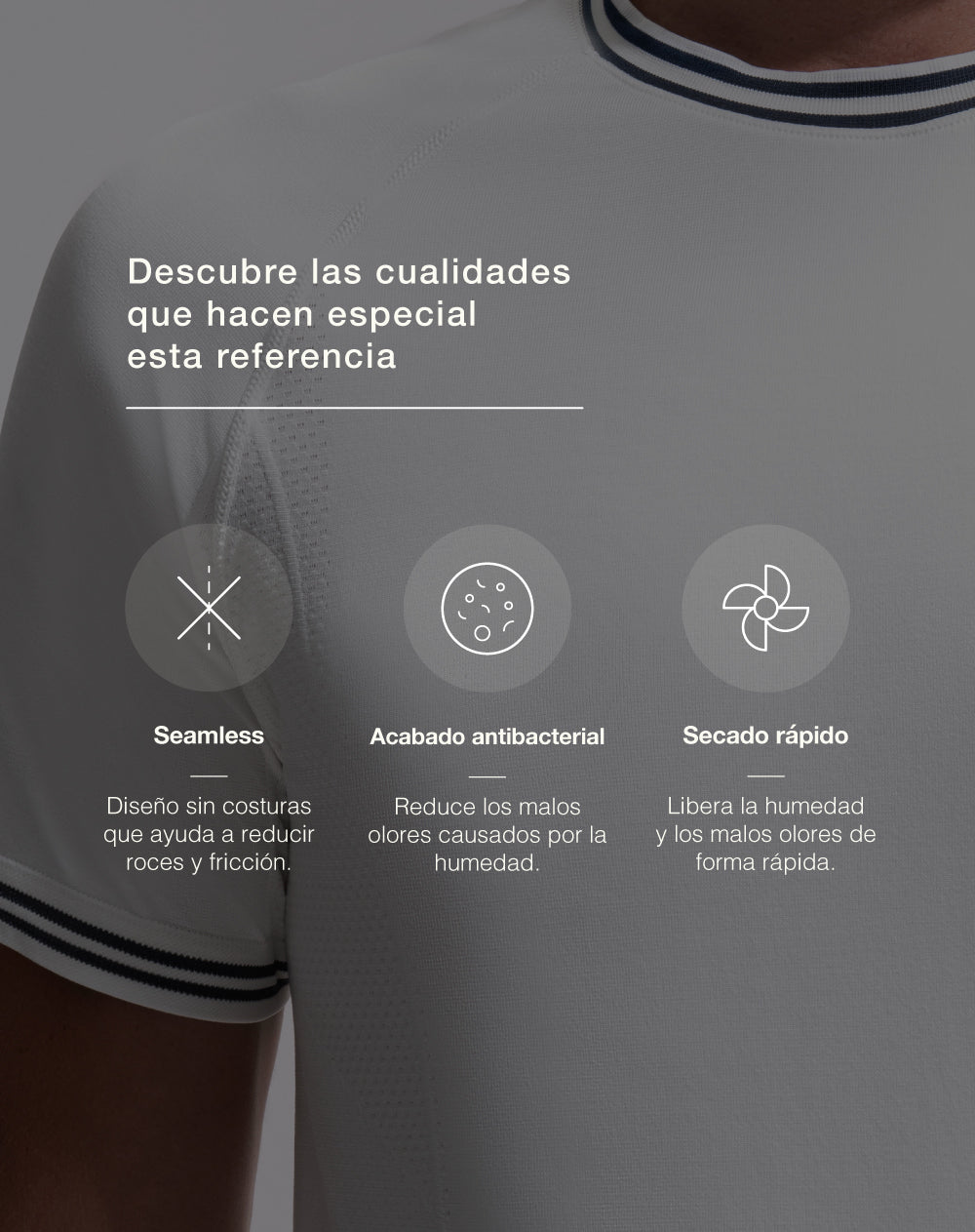 Camiseta slim fit manga corta blanca