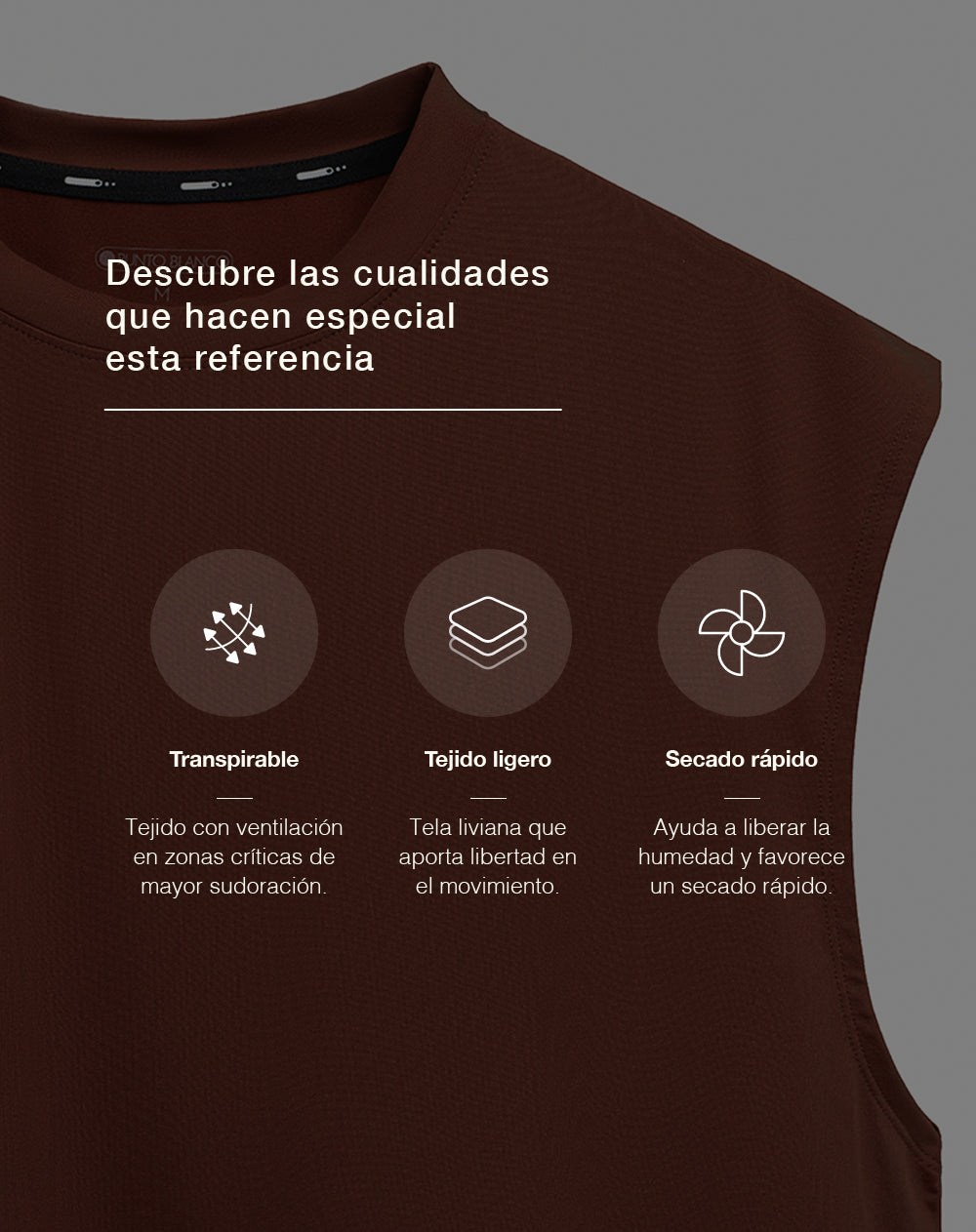 Camiseta deportiva transpirable terracota mujer