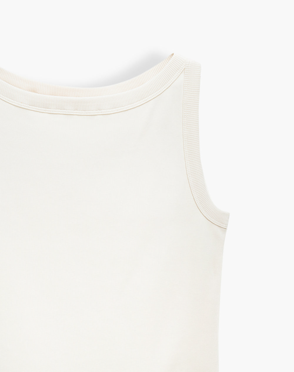 Camiseta cuello bandeja crema mujer