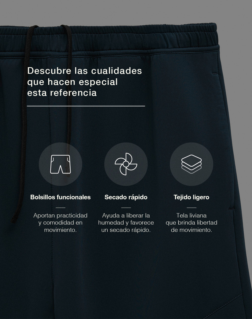 Pantalón deportivo azul hombre
