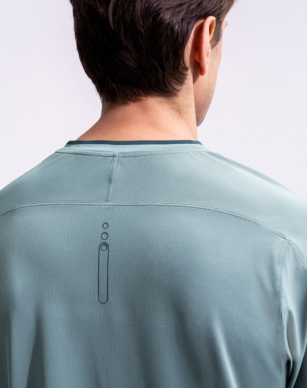 Camiseta control humedad verde hombre