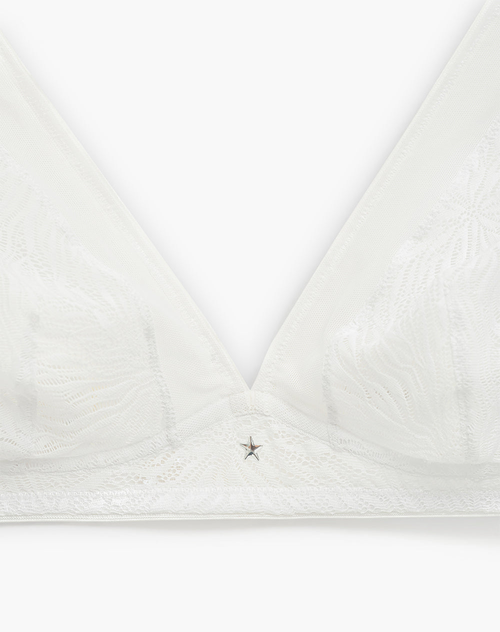 Top soporte medio con encaje blanco