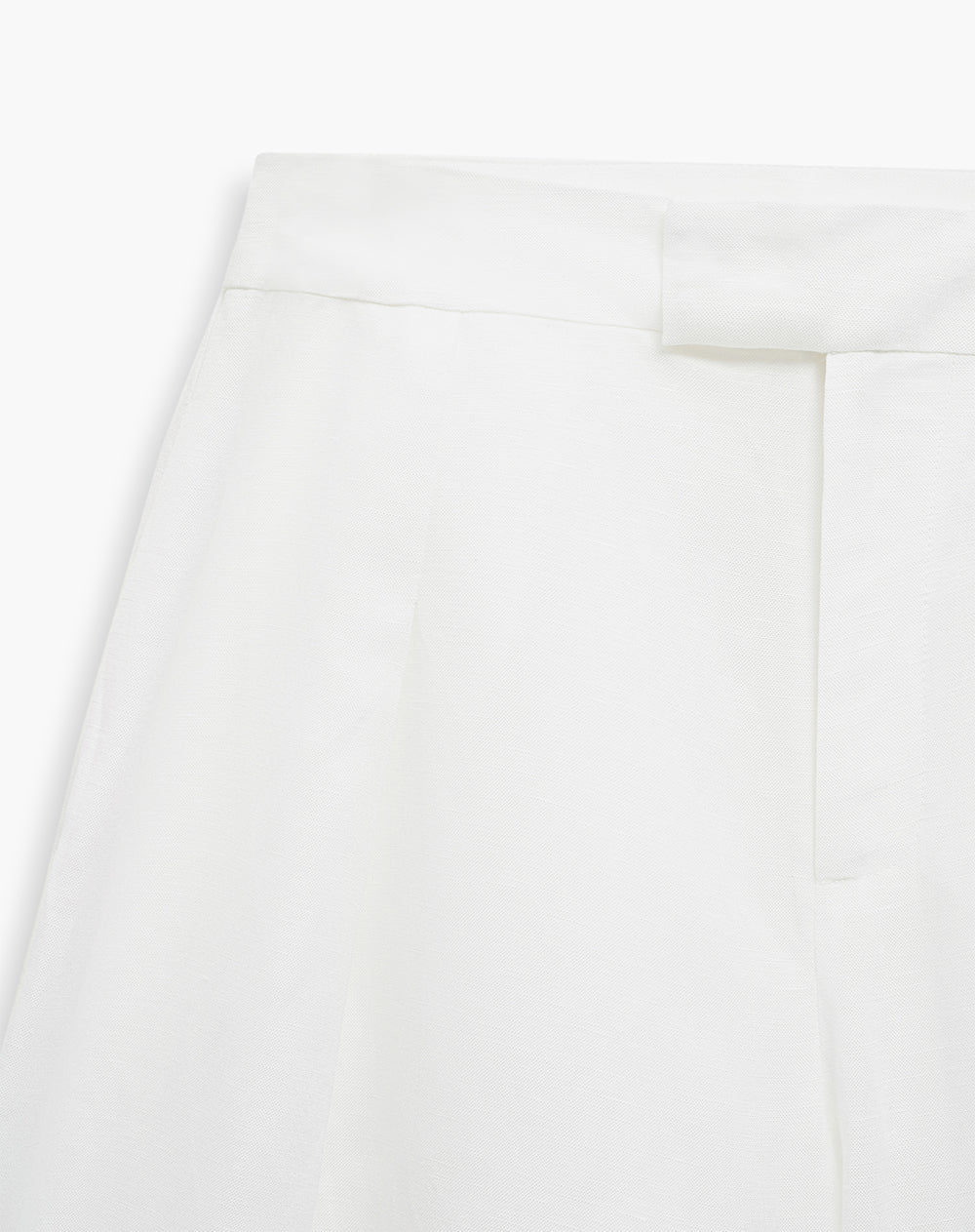 Pantalón regular tiro medio blanco mujer