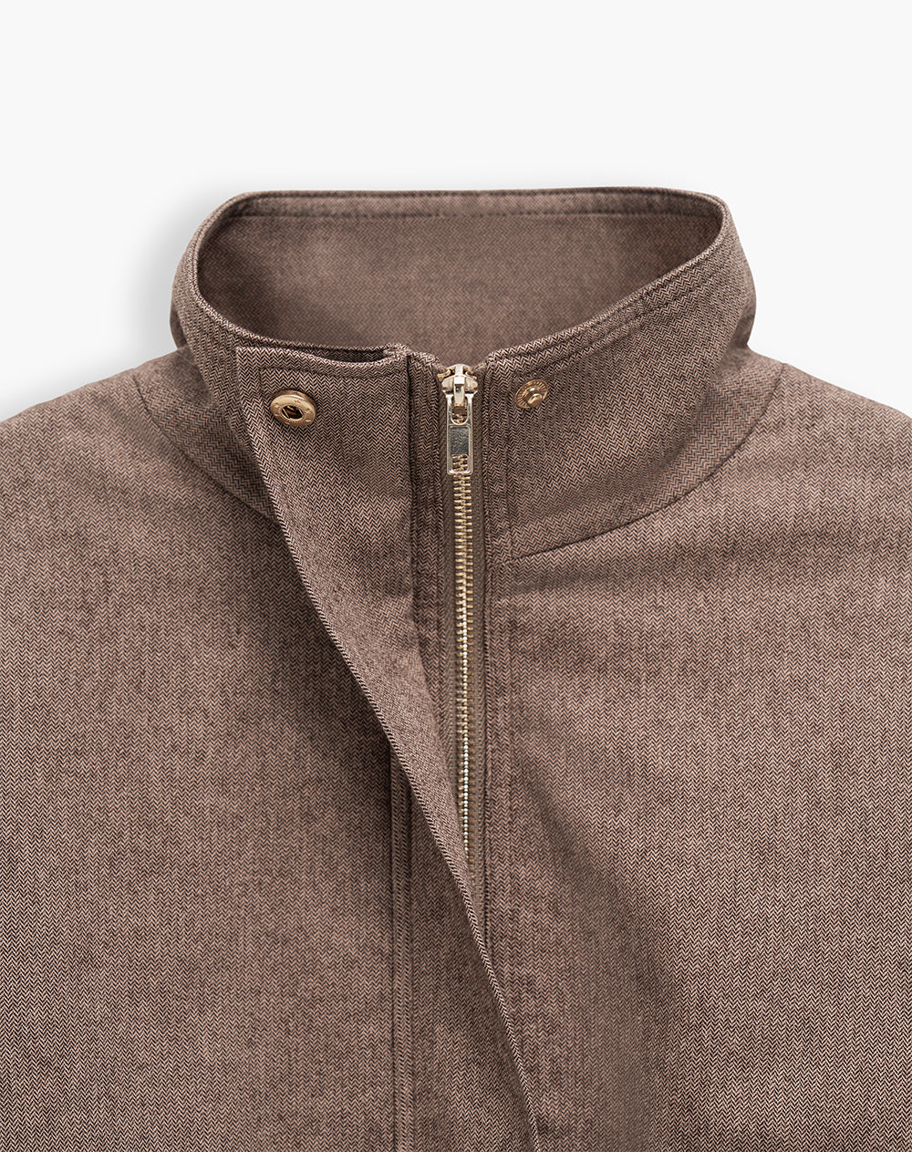 Chaqueta oversized fit sin capucha café