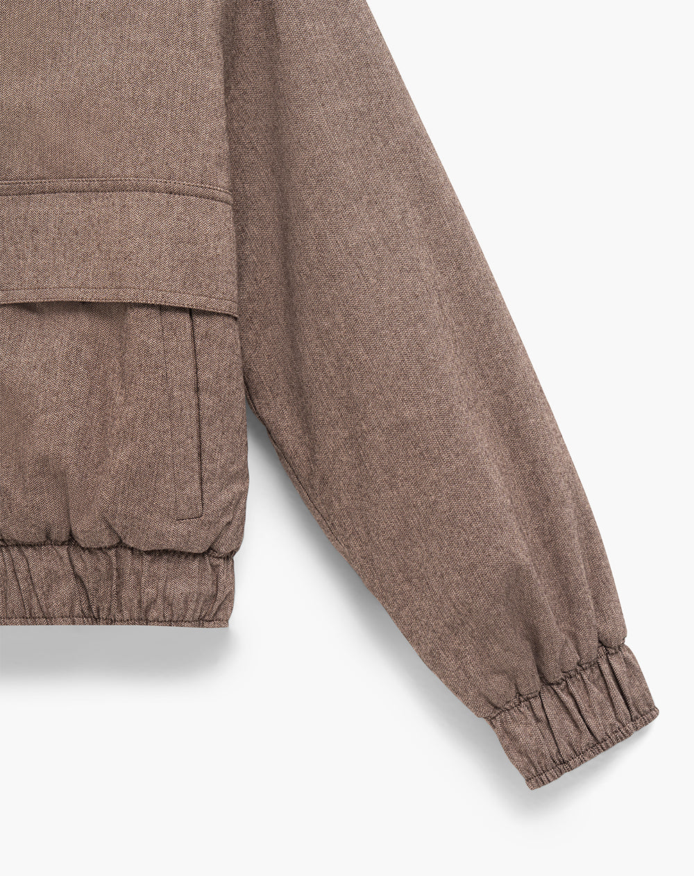 Chaqueta oversized fit sin capucha café