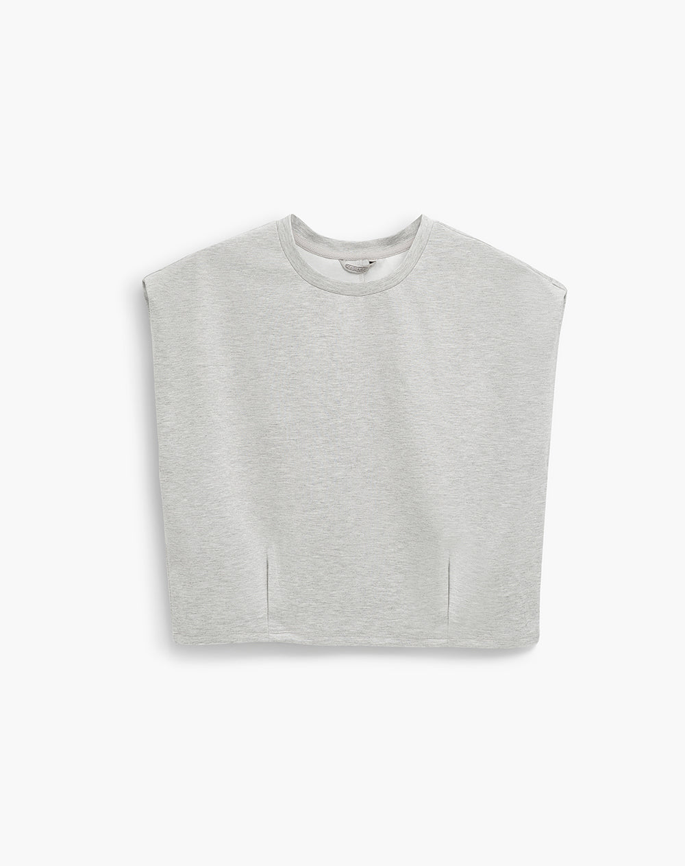 Chaleco oversized fit sin capucha gris jaspe