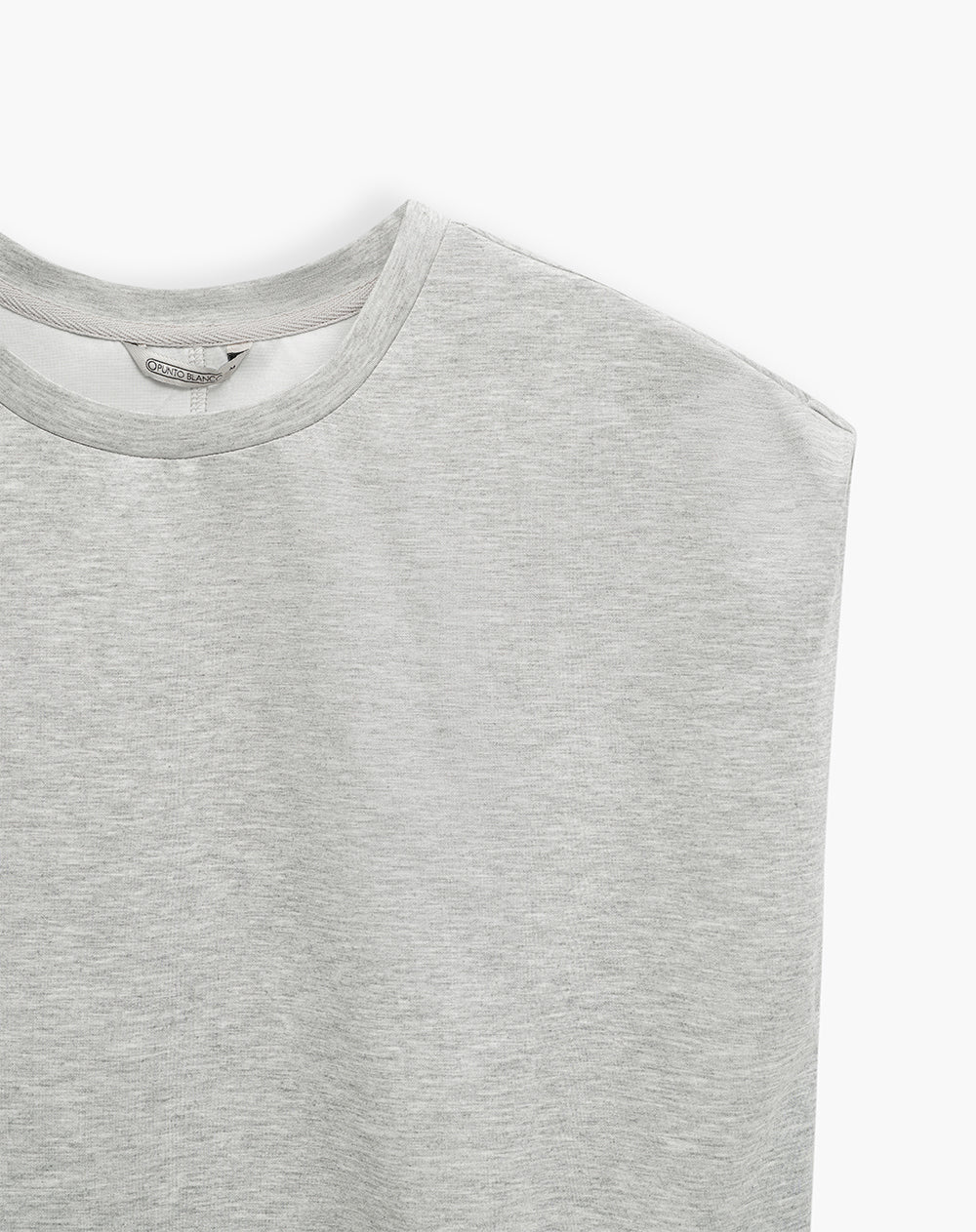 Chaleco oversized fit sin capucha gris jaspe