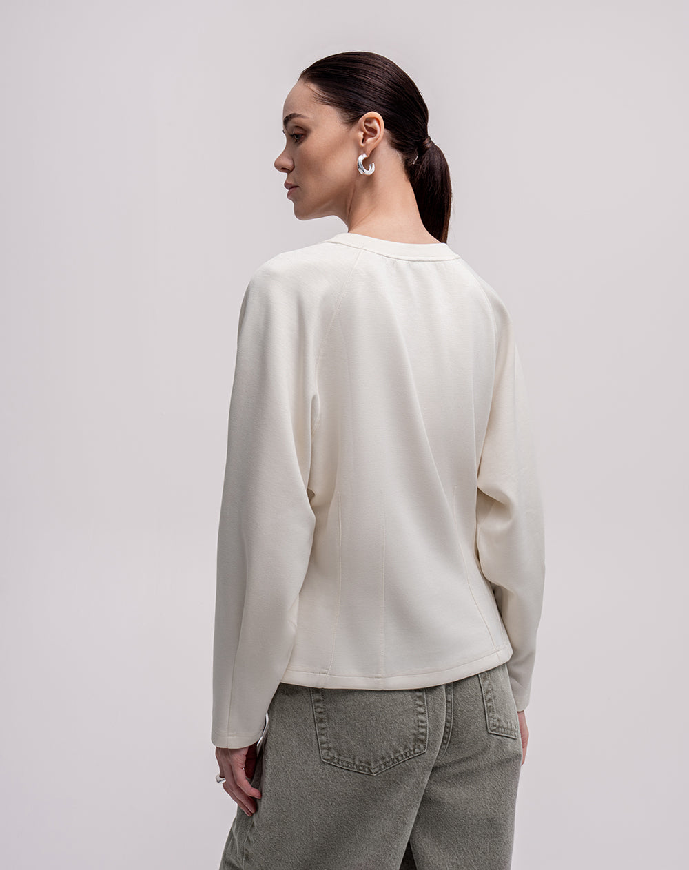Camiseta relaxed fit manga larga habana