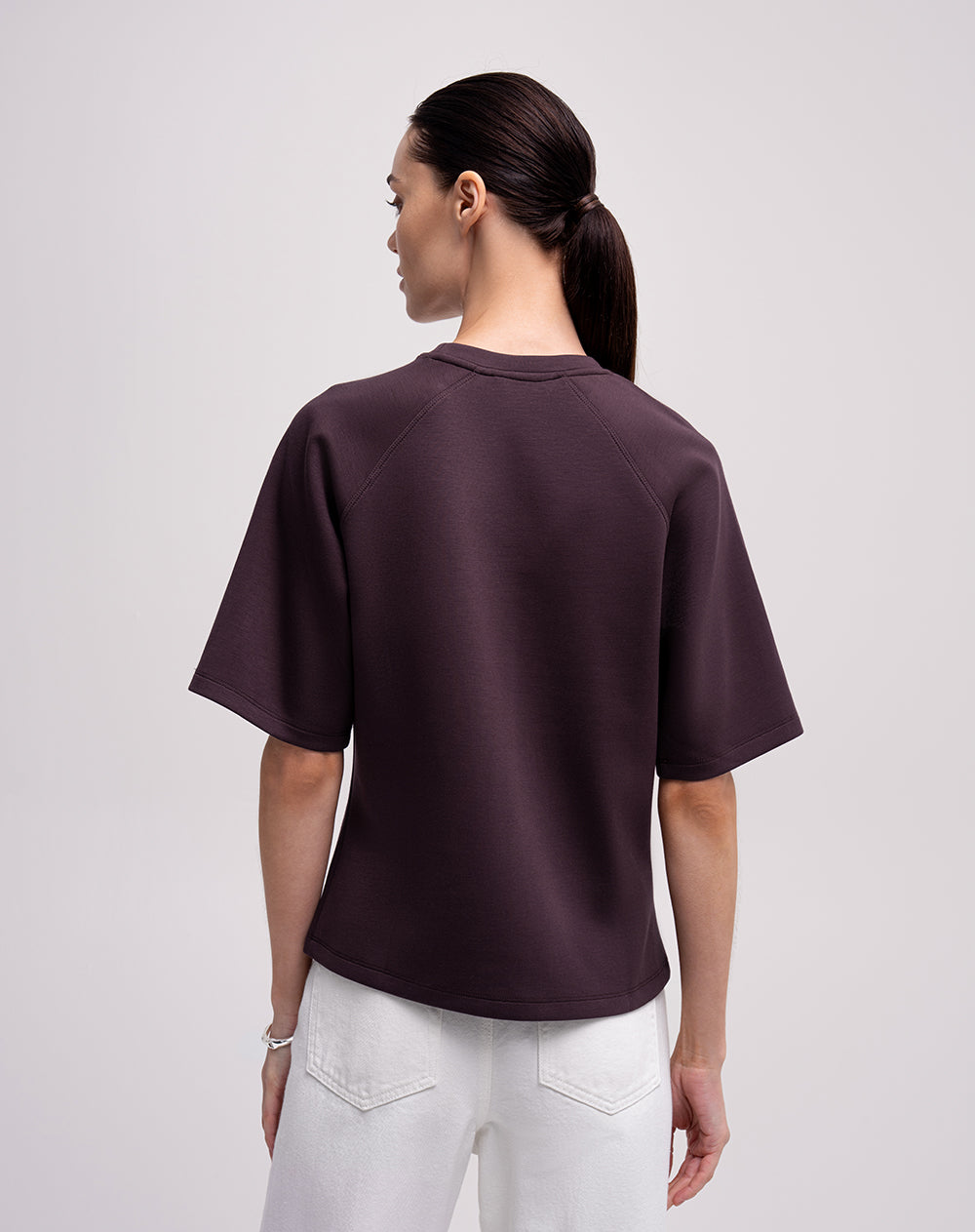 Camiseta regular  vinotinto mujer