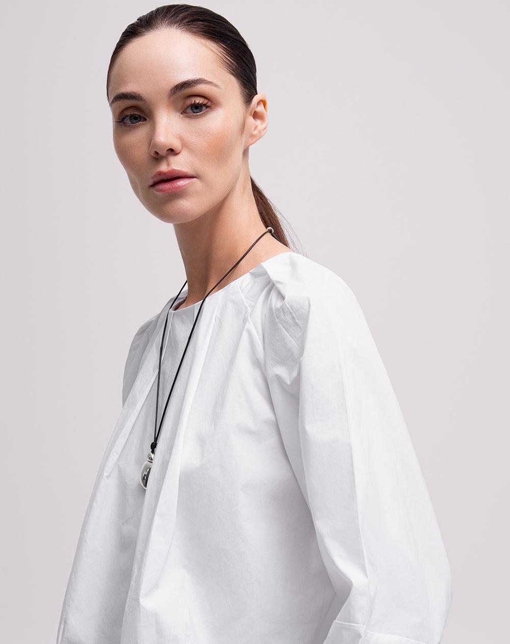 Camisa loose fit manga corta habana