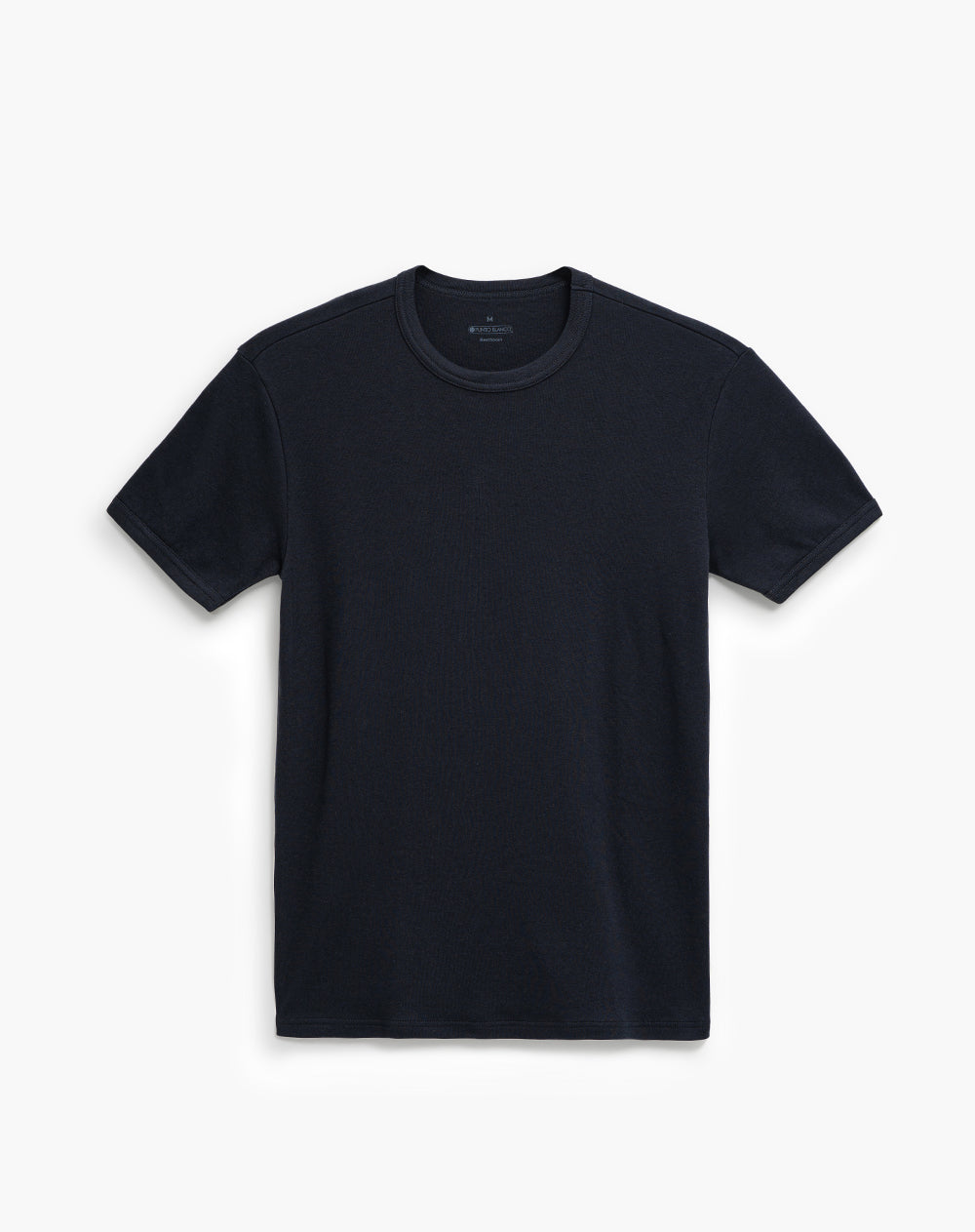 Camiseta slim algodón manga corta azul hombre