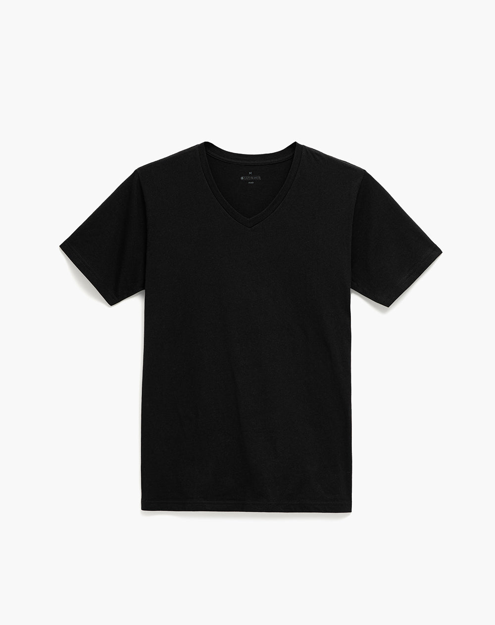 Camiseta slim manga corta negra hombre