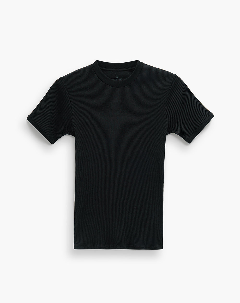 Camiseta algodón slim pack x2 negra hombre