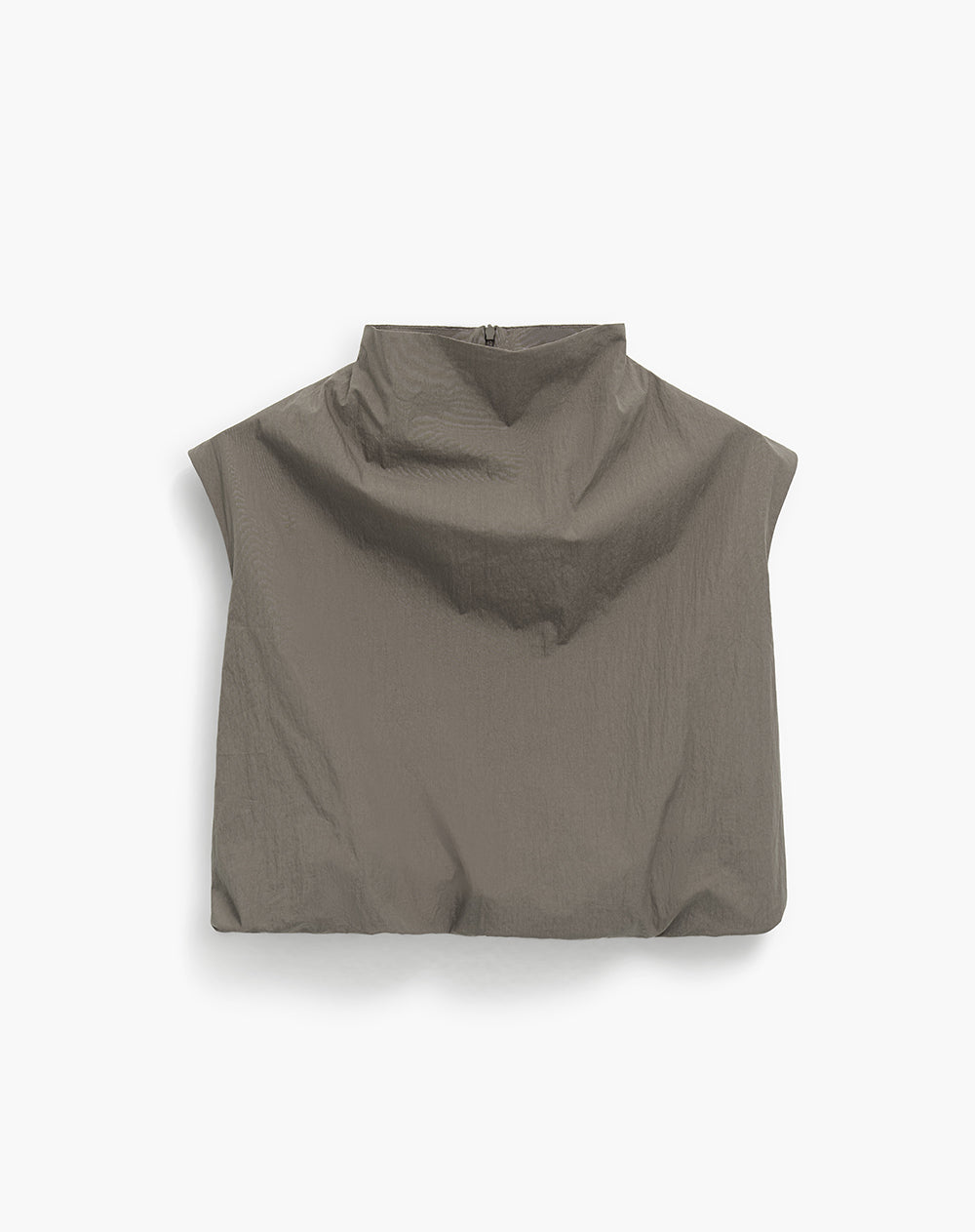 Blusa globo cuello tortuga café mujer
