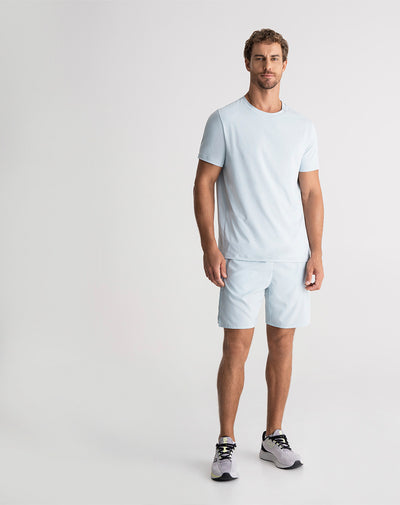 Camiseta deportiva control humedad azul hombre